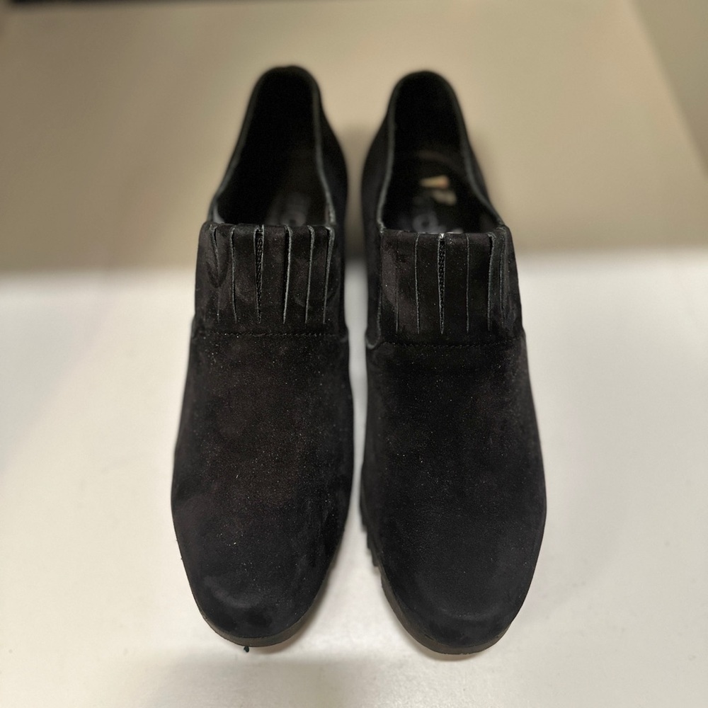 ARCHE Nubuck Black Suede Wedge heal slip on shoe Made in France - Picture 2 of 6